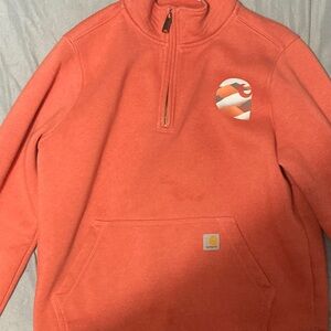 Carhartt woman's Coral Zip-Neck Sweatshirt